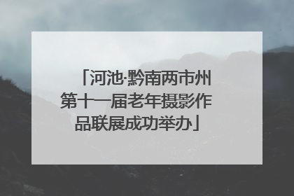 河池·黔南两市州第十一届老年摄影作品联展成功举办