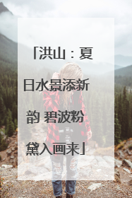 洪山：夏日水景添新韵 碧波粉黛入画来