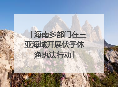 海南多部门在三亚海域开展伏季休渔执法行动