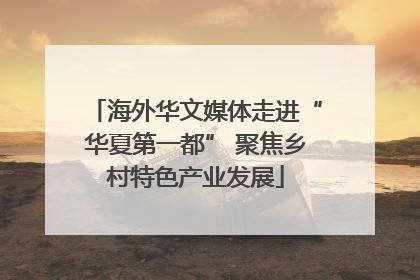海外华文媒体走进“华夏第一都” 聚焦乡村特色产业发展