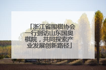 浙江省围棋协会一行到访山东国奥棋院，共同探索产业发展创新路径