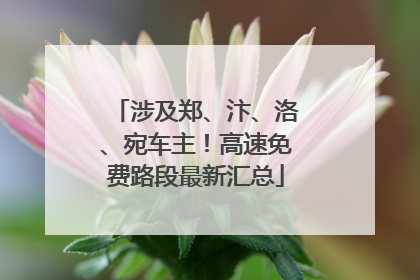 涉及郑、汴、洛、宛车主！高速免费路段最新汇总