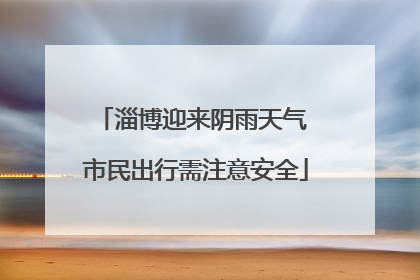 淄博迎来阴雨天气 市民出行需注意安全