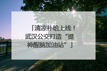 清凉补给上线！武汉公交打造“提神醒脑加油站”