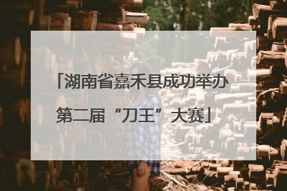 湖南省嘉禾县成功举办第二届“刀王”大赛