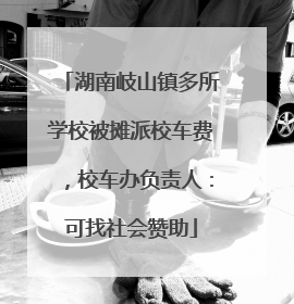 湖南岐山镇多所学校被摊派校车费，校车办负责人：可找社会赞助