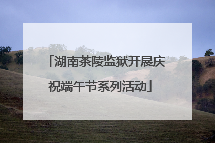 湖南茶陵监狱开展庆祝端午节系列活动