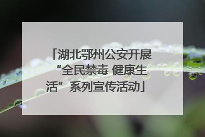湖北鄂州公安开展“全民禁毒 健康生活”系列宣传活动