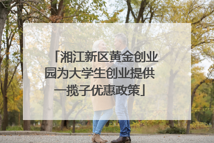 湘江新区黄金创业园为大学生创业提供一揽子优惠政策