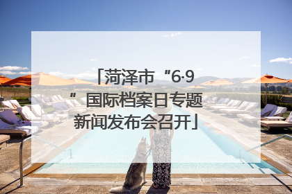 菏泽市“6·9”国际档案日专题新闻发布会召开