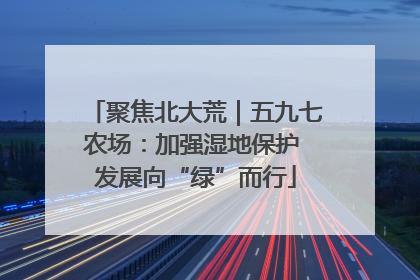 聚焦北大荒｜五九七农场：加强湿地保护 发展向“绿”而行