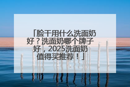 脸干用什么洗面奶好？洗面奶哪个牌子好，2025洗面奶值得买推荐！