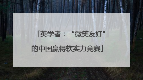 英学者：“微笑友好”的中国赢得软实力竞赛