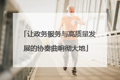让政务服务与高质量发展的协奏曲响彻大地