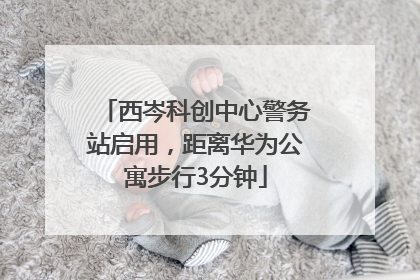 西岑科创中心警务站启用，距离华为公寓步行3分钟