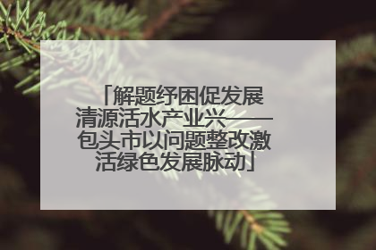 解题纾困促发展 清源活水产业兴——包头市以问题整改激活绿色发展脉动