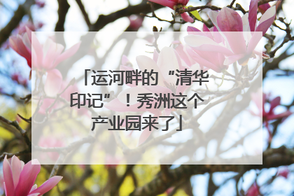 运河畔的“清华印记”！秀洲这个产业园来了