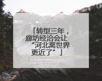转型三年，廊坊经洽会让“河北离世界更近了”