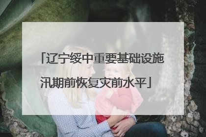 辽宁绥中重要基础设施汛期前恢复灾前水平