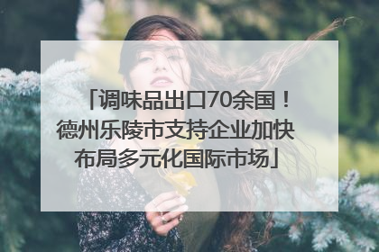 调味品出口70余国！德州乐陵市支持企业加快布局多元化国际市场
