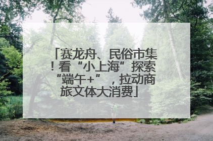 赛龙舟、民俗市集！看“小上海”探索“端午+”，拉动商旅文体大消费