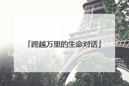 跨越万里的生命对话