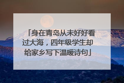 身在青岛从未好好看过大海，四年级学生却给家乡写下温暖诗句