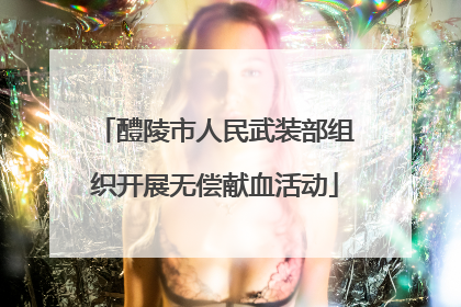 醴陵市人民武装部组织开展无偿献血活动
