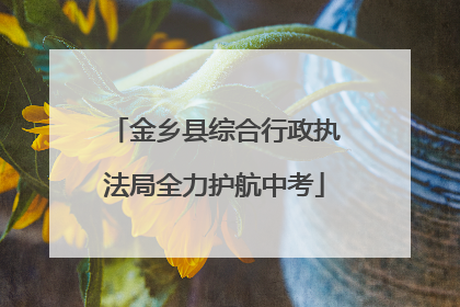 金乡县综合行政执法局全力护航中考