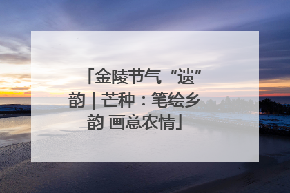 金陵节气“遗”韵｜芒种：笔绘乡韵 画意农情