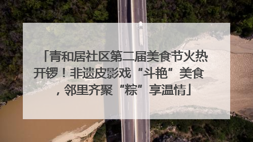 青和居社区第二届美食节火热开锣！非遗皮影戏“斗艳”美食，邻里齐聚“粽”享温情
