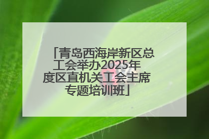 青岛西海岸新区总工会举办2025年度区直机关工会主席专题培训班