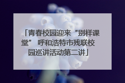 青春校园迎来“别样课堂” 呼和浩特市残联校园巡讲活动第二讲