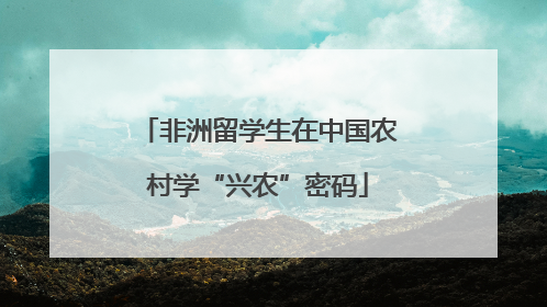 非洲留学生在中国农村学“兴农”密码