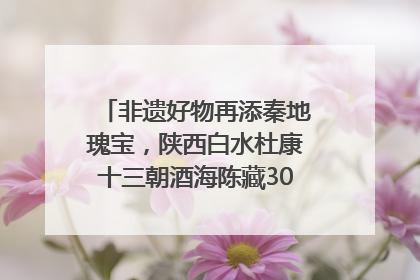 非遗好物再添秦地瑰宝，陕西白水杜康十三朝酒海陈藏30年别具一格