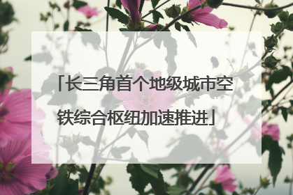 长三角首个地级城市空铁综合枢纽加速推进