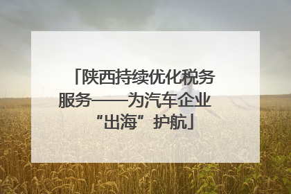 陕西持续优化税务服务——为汽车企业“出海”护航