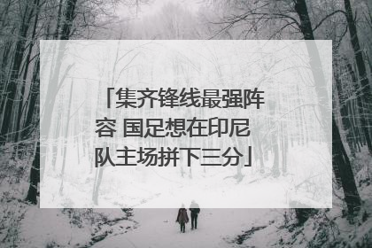 集齐锋线最强阵容 国足想在印尼队主场拼下三分
