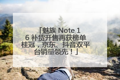 魅族 Note 16 补货开售再获榜单桂冠，京东、抖音双平台销量领先！