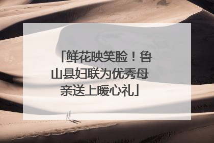 鲜花映笑脸！鲁山县妇联为优秀母亲送上暖心礼