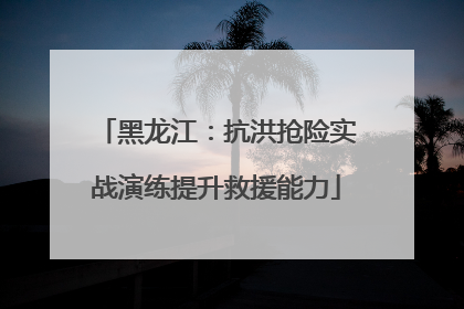 黑龙江：抗洪抢险实战演练提升救援能力