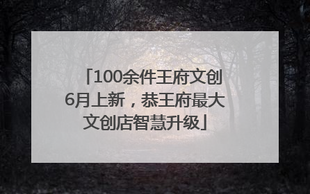 100余件王府文创6月上新，恭王府最大文创店智慧升级