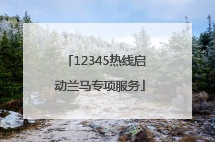 12345热线启动兰马专项服务