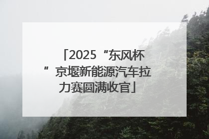 2025“东风杯”京堰新能源汽车拉力赛圆满收官