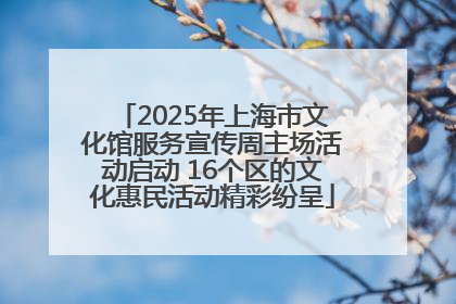 2025年上海市文化馆服务宣传周主场活动启动 16个区的文化惠民活动精彩纷呈