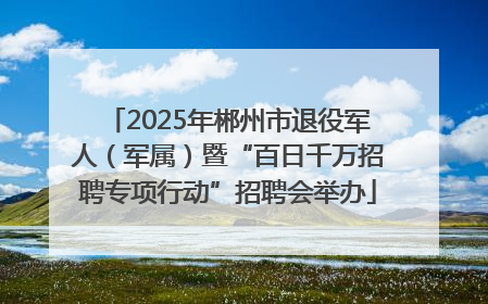 2025年郴州市退役军人（军属）暨“百日千万招聘专项行动”招聘会举办