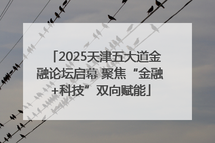2025天津五大道金融论坛启幕 聚焦“金融+科技”双向赋能