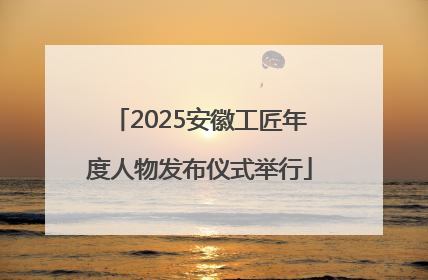 2025安徽工匠年度人物发布仪式举行