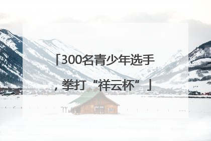 300名青少年选手，拳打“祥云杯”
