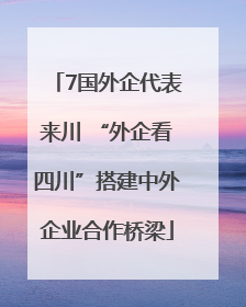 7国外企代表来川 “外企看四川”搭建中外企业合作桥梁